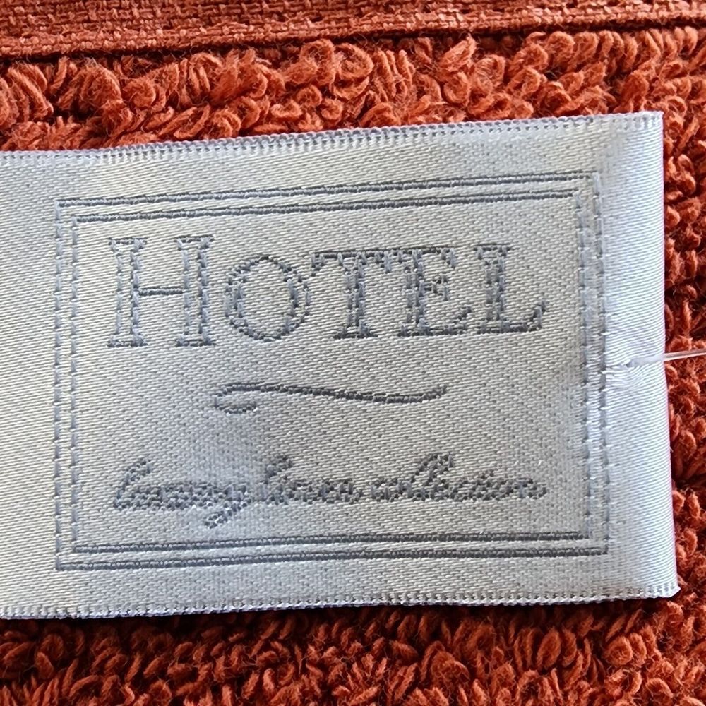 Hotel‎ 8pc Autumn Rust Red Cotton Towel Set 2 Bath 2 Hand 4 Tip Made in Green - Picture 7 of 15